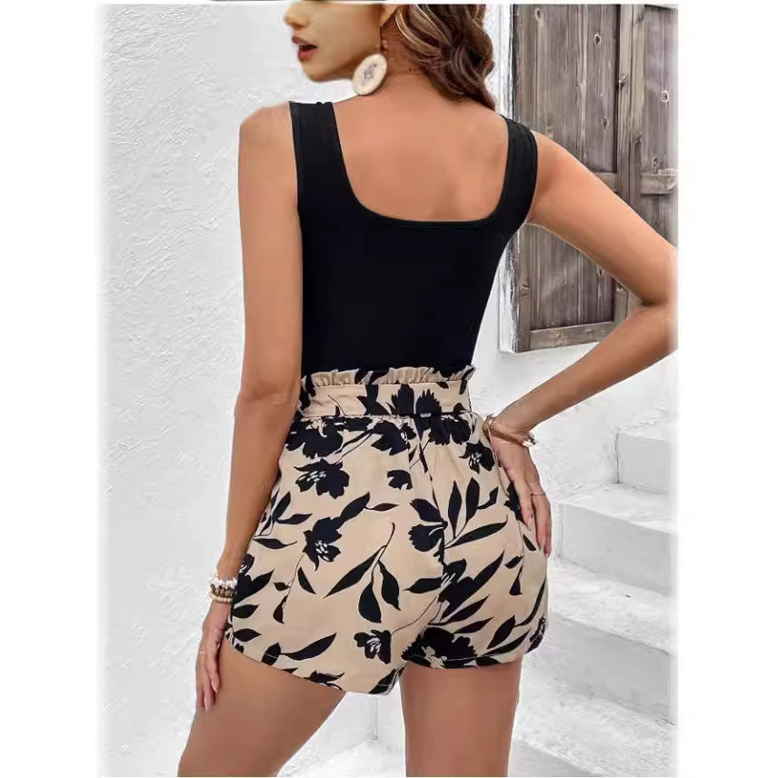 Ensemble deux pièces imprimé – Short et top sans manches