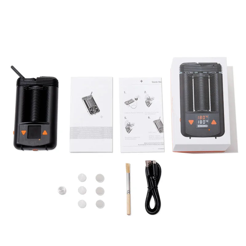 Top Mighty + Plus-Vaporisateur d'herbes sèches, conduction et convection, céramique, température de chauffage réglable, kit de vape portable Mod HerRh