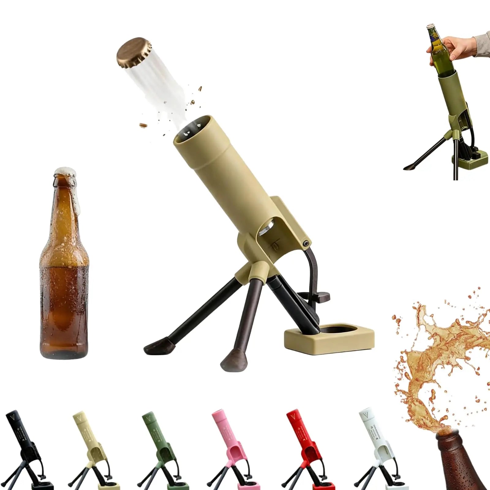 Décapsuleur en forme de mortier de 51 mm