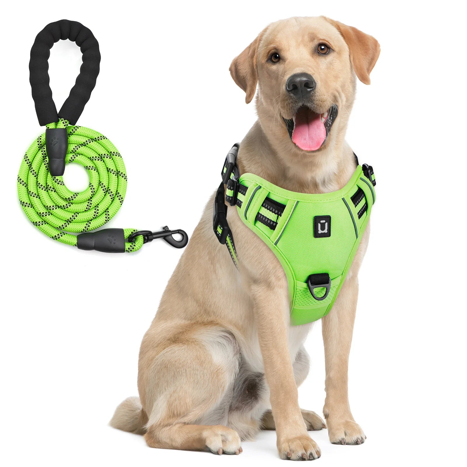 Harnais de gilet anti-fuite pour chien avec laisse – Réglable & réfléchissant