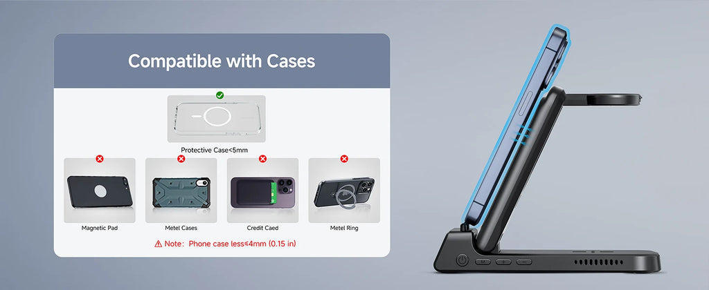 SwanScout 703A Chargeur Sans Fil MultiAppareils iPhone Apple Watch AirPods