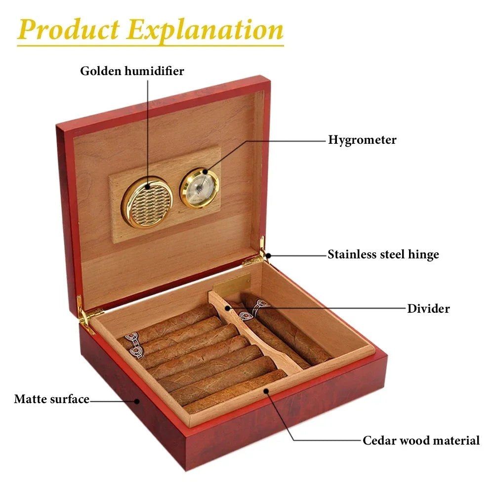 Premium wooden humidor, moisturized humidor, gift for your own use