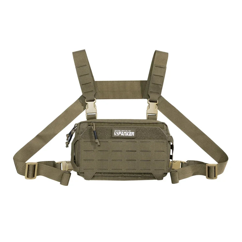 Spanker Tactical Chest Pouch Camouflage Nylon Cordura MOLLE