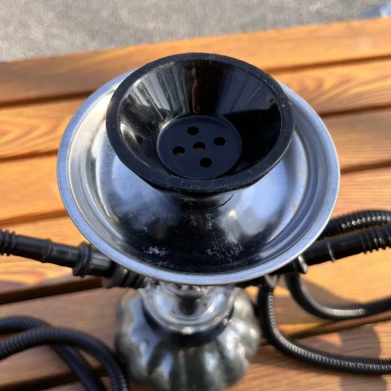 Chicha Ensemble Ovale Guillé Acrylique Double Tuyau Silicone Huge Mai