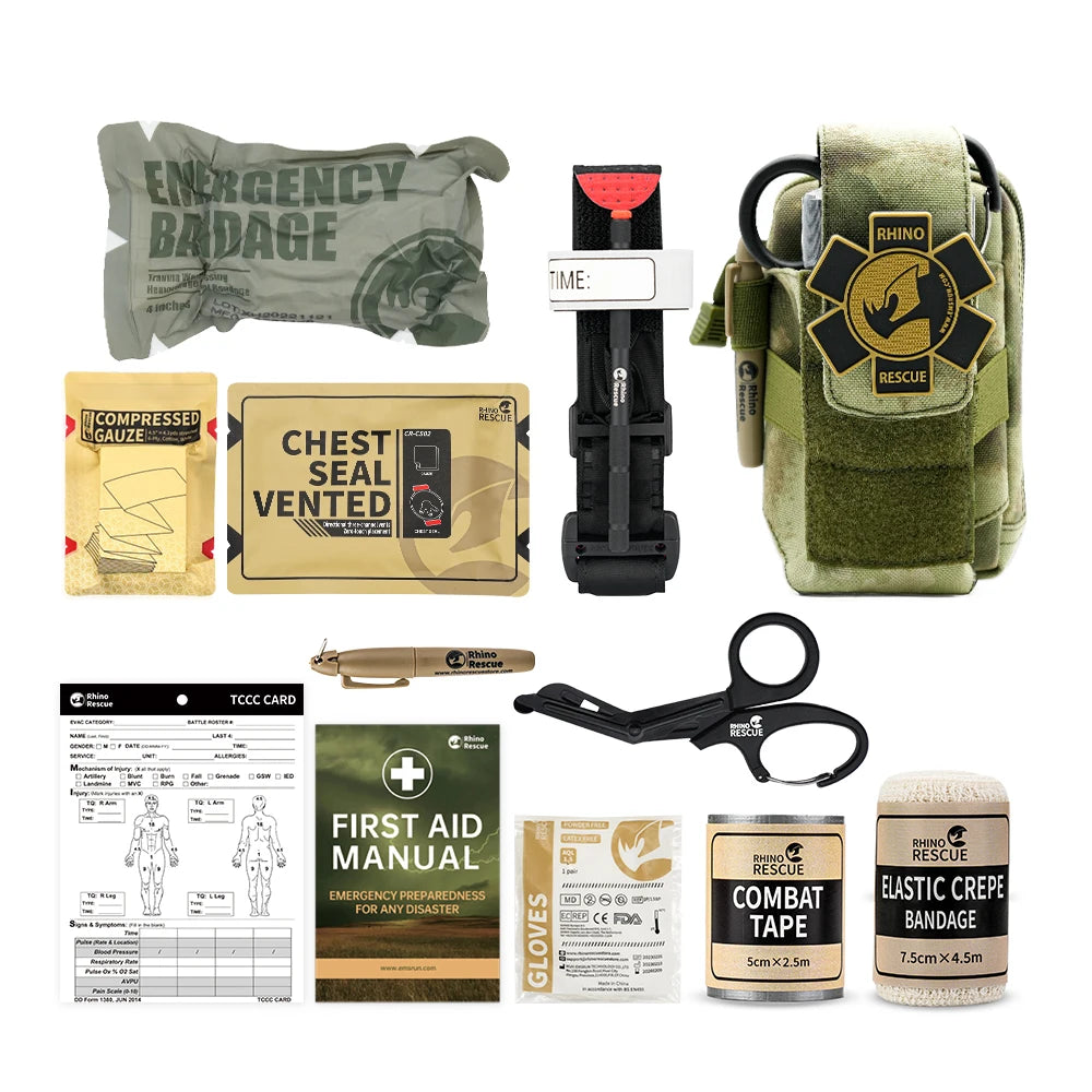 Rhino Rescue EDC MOLLE First Aid Kit for Camping