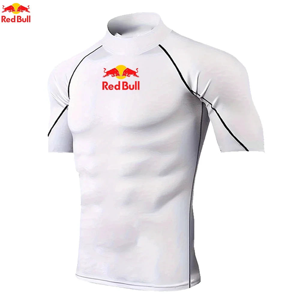 Red Bull Maillot Compression Manches Longues Blanc Séchage