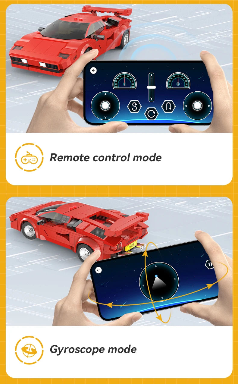 Cada 1:20 328 pièces ville technologique RC voiture de course App blocs de construction télécommande vitesse véhicule briques jouet cadeaux de vacances by LSDLBoutique.ch