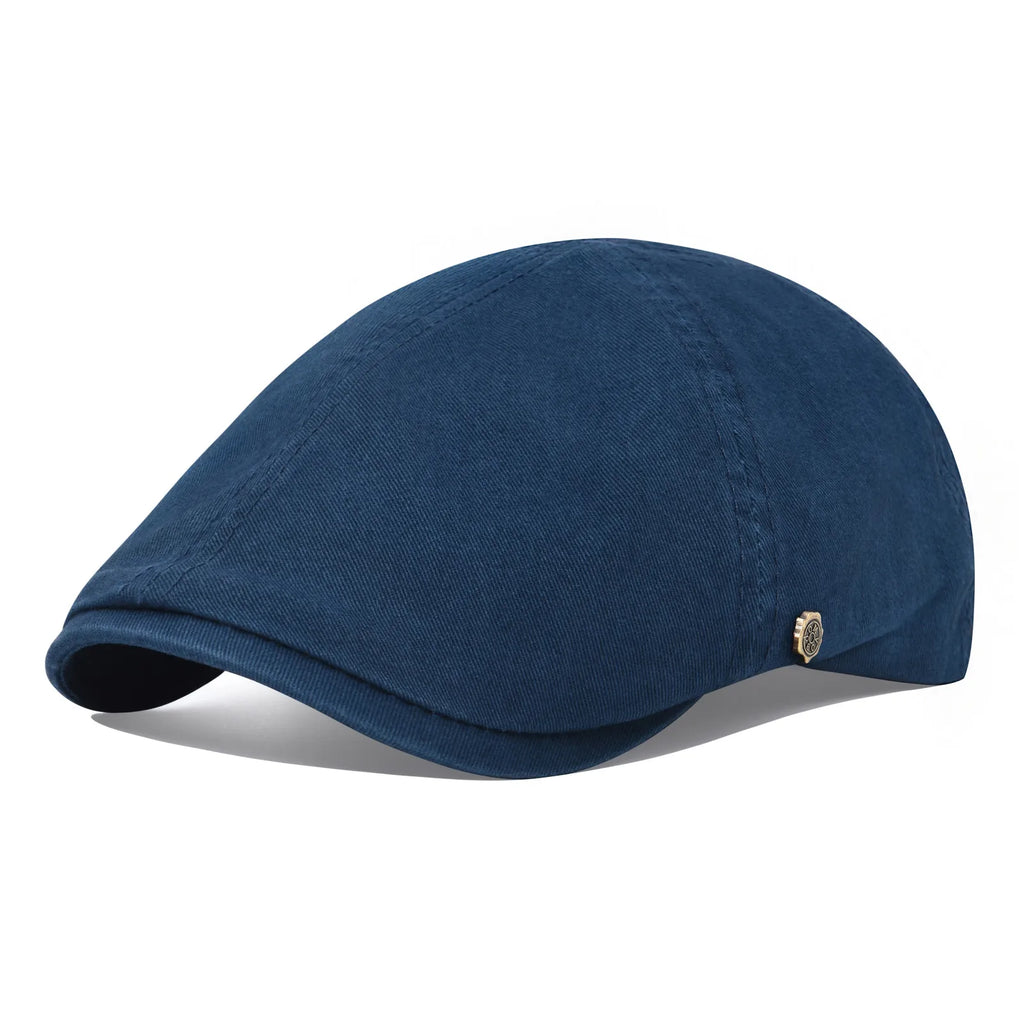 VoBoom Casquette Plate Coton Ivy Bleu Marine Unisexe