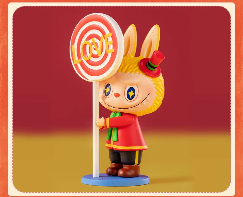 Pop Mart Labubu Candy Monsters PVC Figurine Pink Blue