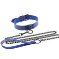 Collier de laisse en cuir synthétique style gothique punk – Decopunk