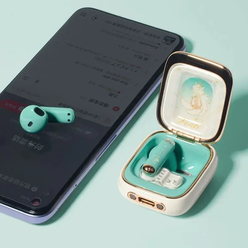 Venti Bluetooth Headset 5.4 Turquoise Genshin Impact Cosplay