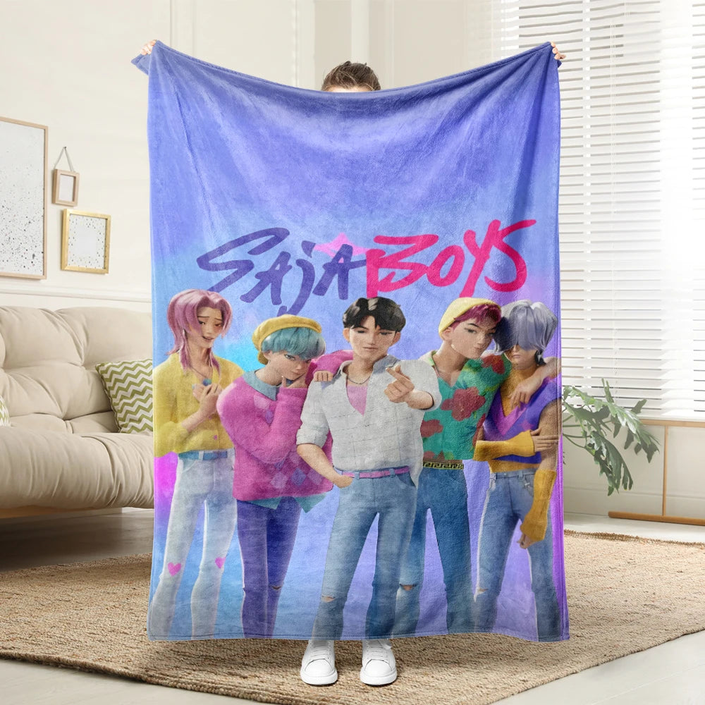 SAJABOYS Couverture Polaire Demon Hunters Motifs Anime Colorés