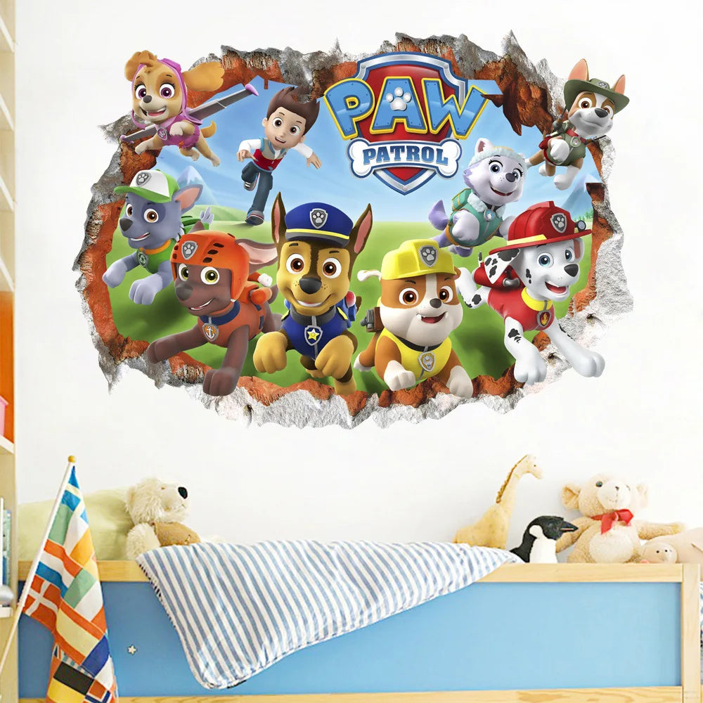Autocollants Muraux Paw Patrol pour la Décoration de la Maison, Adhésifs Mignons, Anime Skye Chase, Graffiti Décoré, Cadeaux d'Anniversaire pour Garçon et Fille by LSDLBoutique.ch