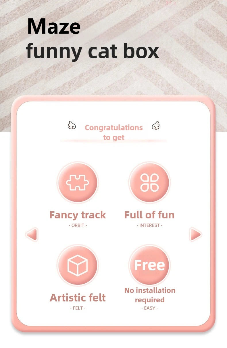 PetLai Jouet Labyrinthe En Feutre Boules Cloche Coloré