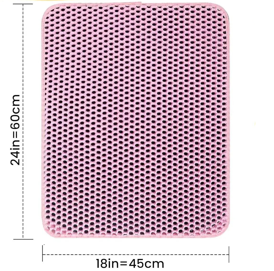 Tapis de litière pour chat rose en maille perforée, grand format LSDLBoutique