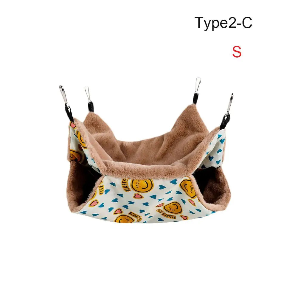 Hamac Chaud En Peluche Pour Petits Animaux Sac De Couchage Épais Double Couche Maison Pour Hamster Et Rat SLaura by LSDLBoutique.ch