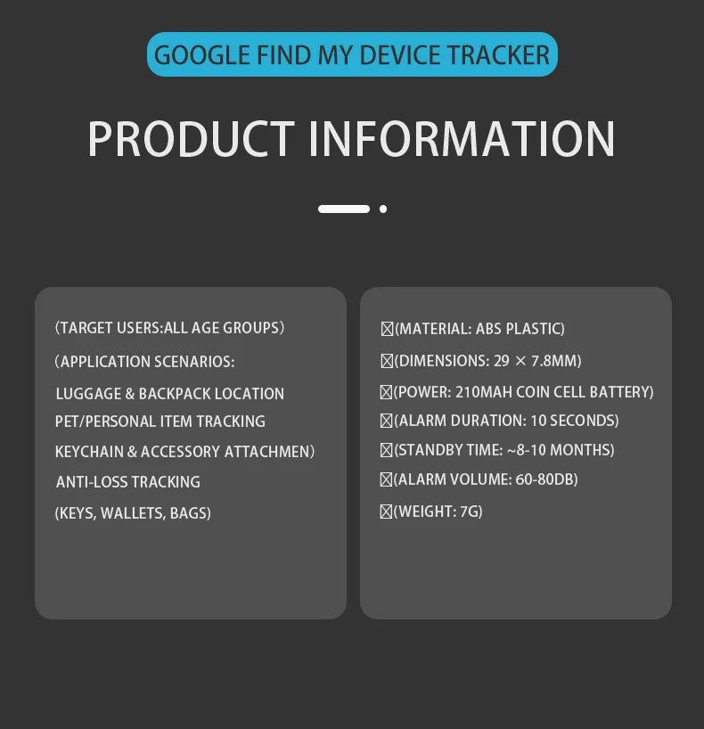 Peocke Mini Étiquette GPS Tracker Circulaire Compacte