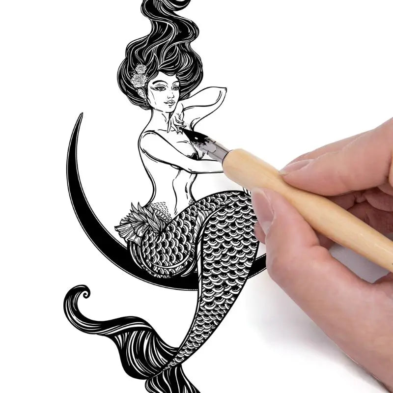 Kit calligraphie manga – 3 plumes acier, porte-plume bois