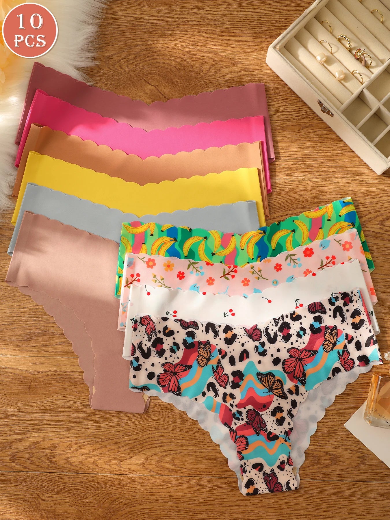 Culotte Sans Couture Triangle Ondulée Polyamide Spandex