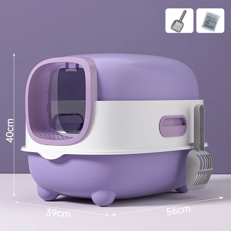 Odor Isolation, Dual-purpose, Foldable Design, Can Accommodate Cats Weighing Less T ,Closed Cat Litter Box, Splash Proof