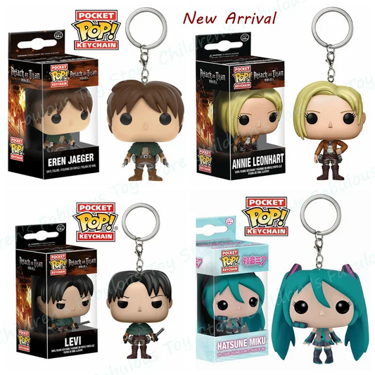 Funko porte-clés attaque sur Titan Levi Eren Jaeger Annie Leonhart Hatsune.Miku figurine porte-clés jouets de poche poupées porte-clés by LSDLBoutique.ch