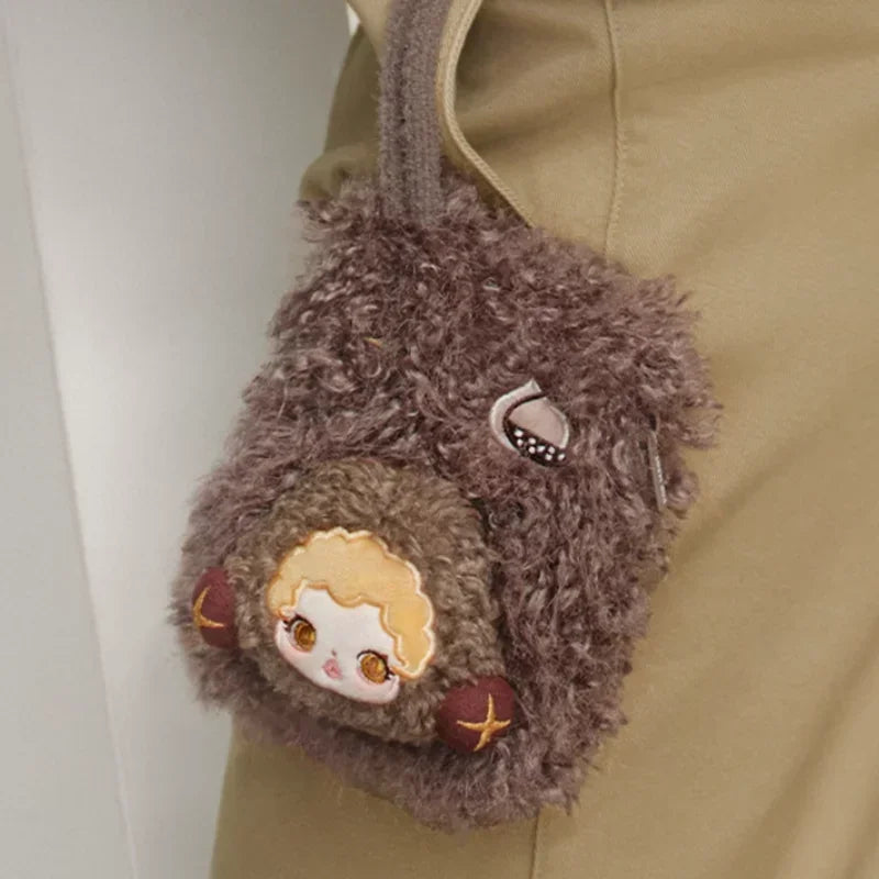 POP MART SkullPanda Mini-Tasche Blindbox Plüschtier Braun