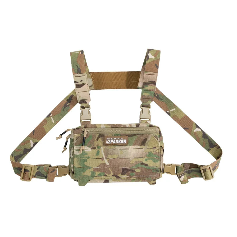 Spanker Tactical Chest Pouch Camouflage Nylon Cordura MOLLE