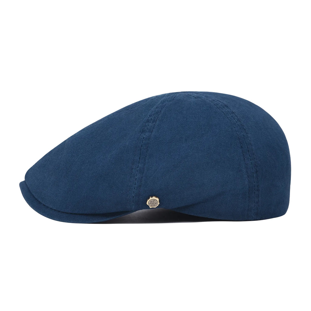 VoBoom Casquette Plate Coton Ivy Bleu Marine Unisexe