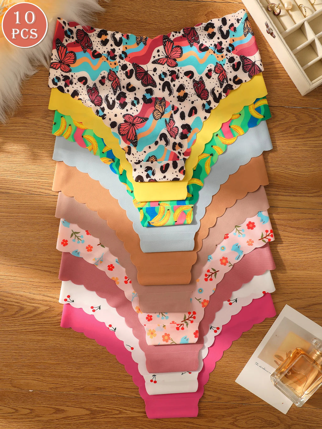 Culotte Sans Couture Triangle Ondulée Polyamide Spandex