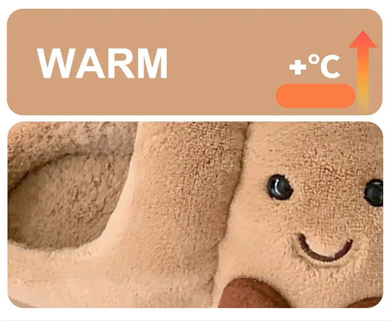 Lucky Bean Pantoufles en Coton Unisexe Antidérapantes Semelles Épaisses