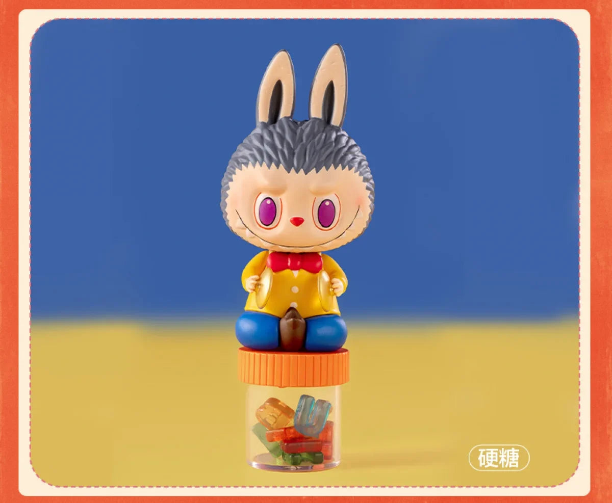 Pop Mart Labubu Candy Monsters PVC Figurine Pink Blue