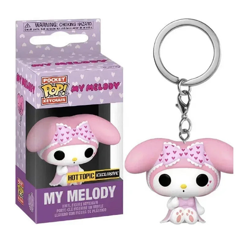 Funko Pop ma mélodie Kuromi avec Baku porte-clés jouet Hello Kitty Pochacco diable Kuromi poche Pop porte-clés modèle à collectionner jouets by LSDLBoutique.ch