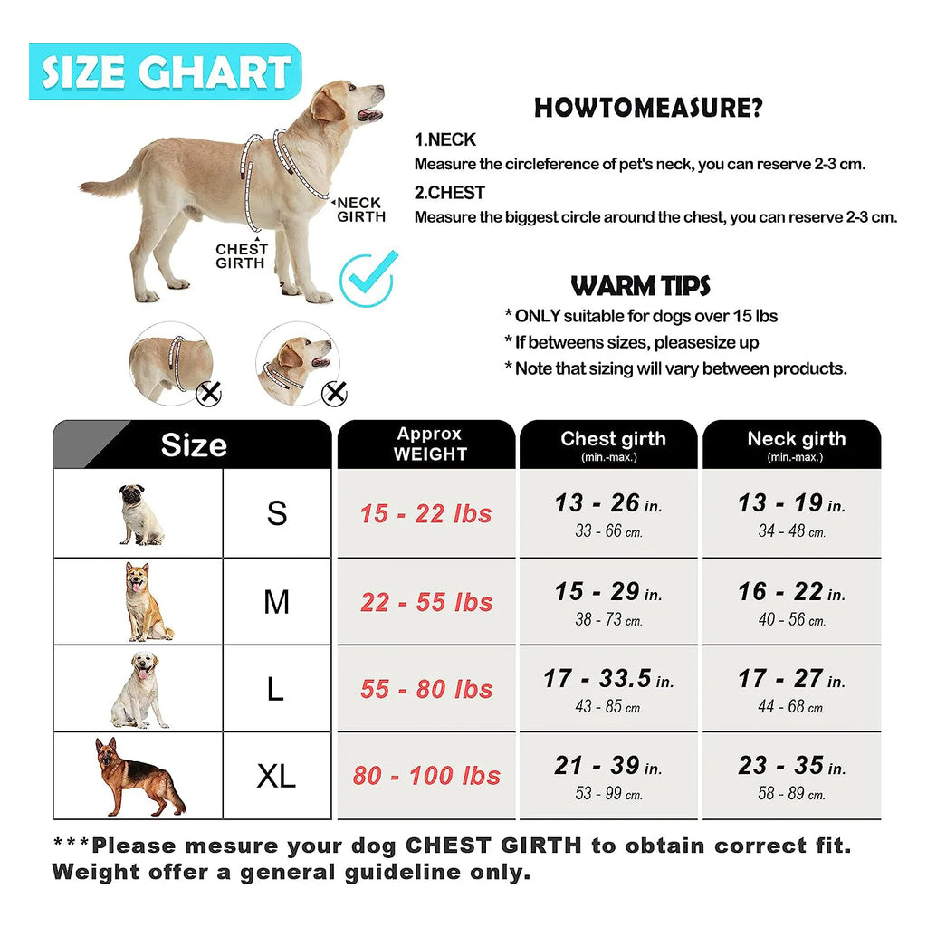 Harnais de gilet anti-fuite pour chien avec laisse – Réglable & réfléchissant