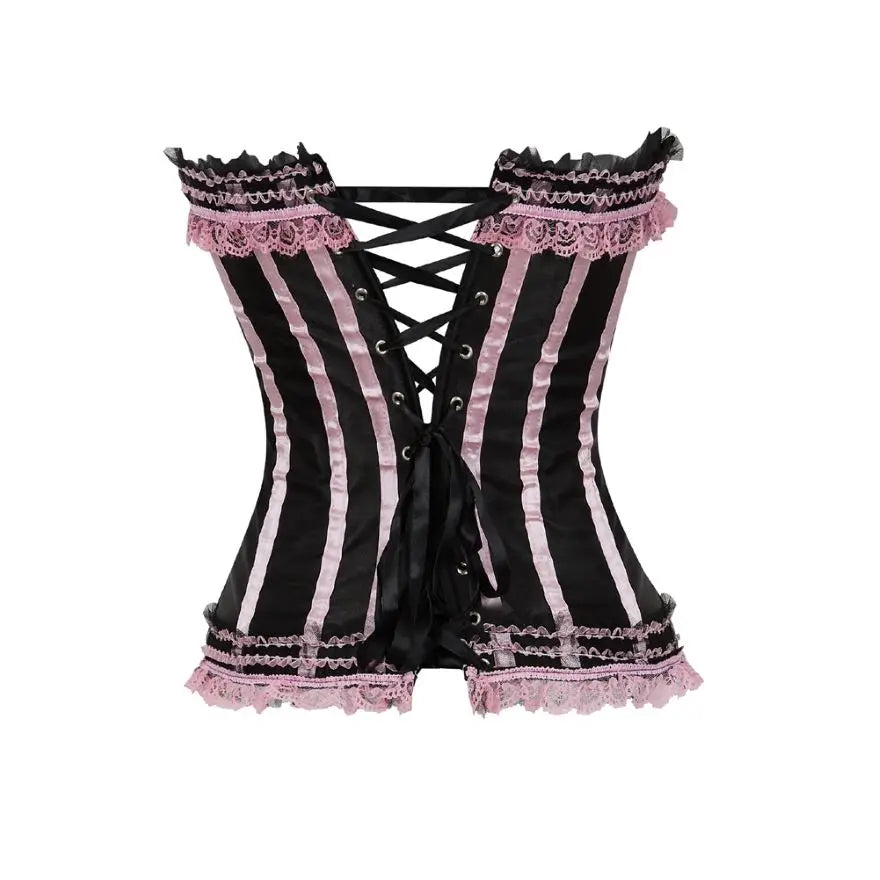 Gothic-Korsett aus Spitze mit Overbust-Bustier – Swann