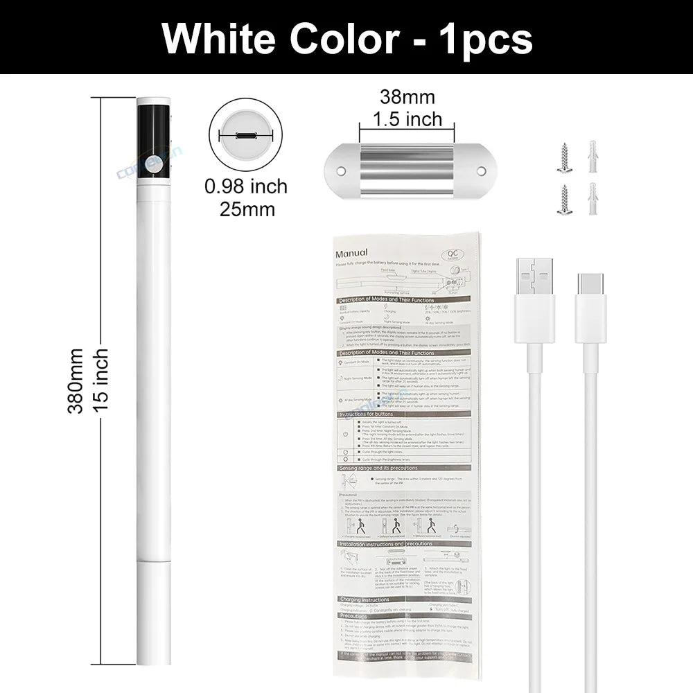 LED-Unterbauleuchte mit Bewegungsmelder und einstellbarer Digitalanzeige