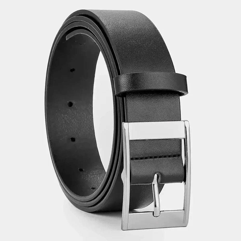 Ceinture homme cuir PU 3 cm – Boucle ardillon métal - LSDLBoutique