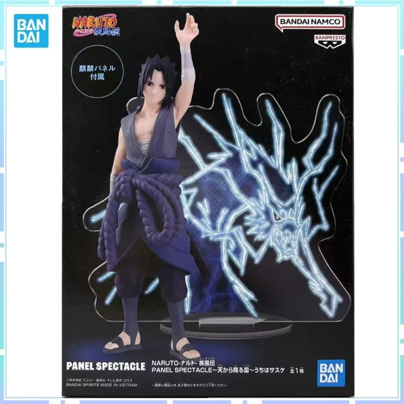 Bandai Original Banpresto Anime NARUTO Panel Speccule Uchiha Sasuke PVC Action Figure Collectible Model Toy Gifts