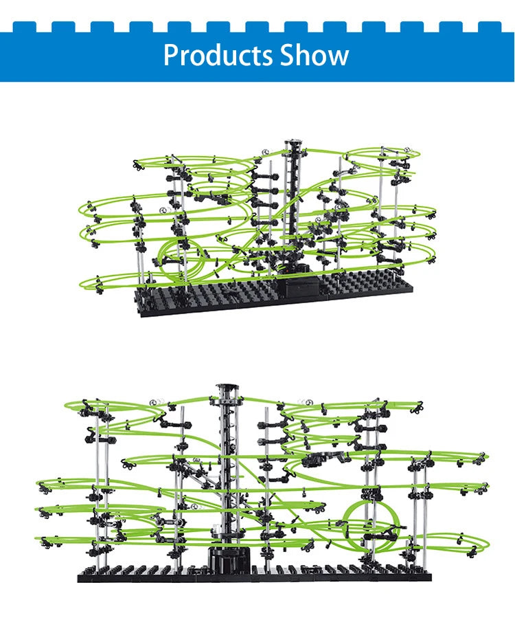 Boule de montagnes russes lumineuse Spacerail, labyrinthe de course, jeux de piste de course, niveau 2 3 4, modèle d'ascenseur électrique, jouet scientifique éducatif by LSDLBoutique.ch