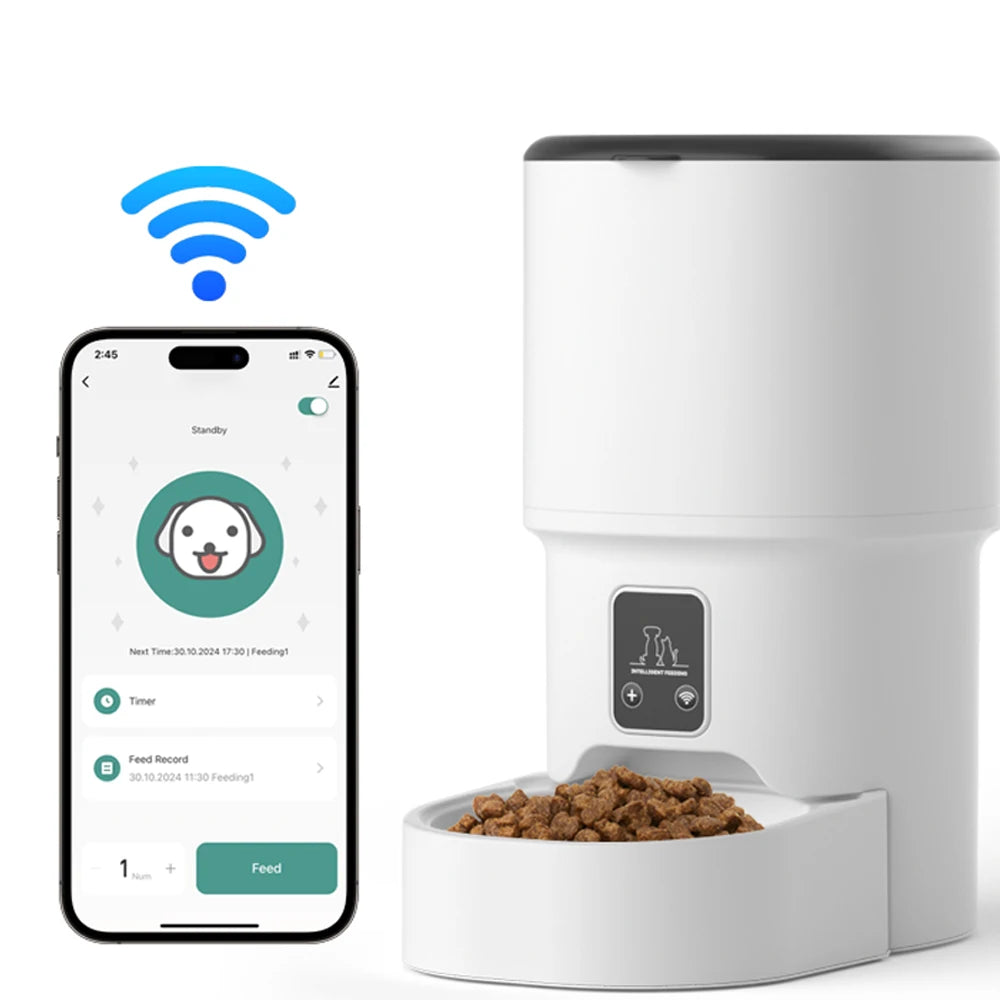 Distributeur de nourriture automatique pour chat et chien – 4L avec écran LCD et programmation horaire
