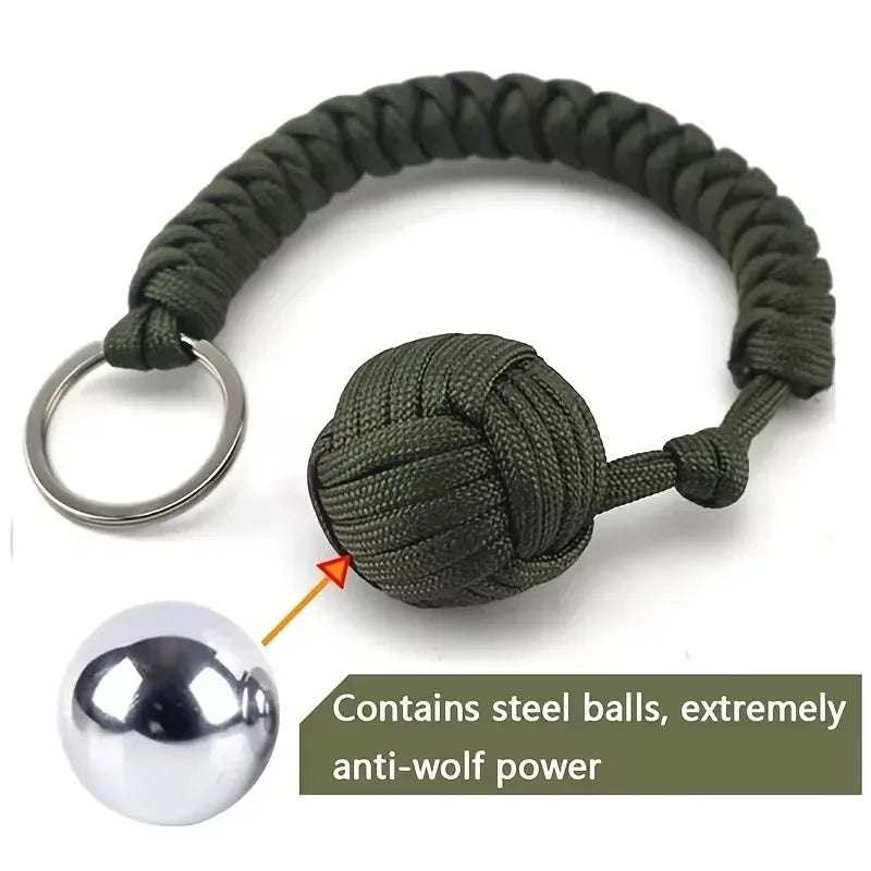 Umbrella Rope Self-Defense Steel Ball Monkey Fist