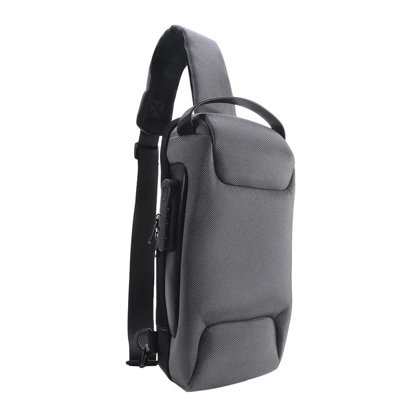 Clyine Sac Bandoulière USB Étanche Oxford Antivol Pour Homme