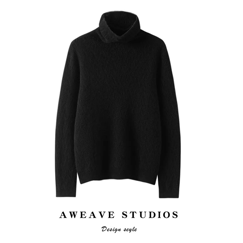 Pull Tricoté Femme Cachemire Col Montant Manches Longues by LSDLBoutique.ch