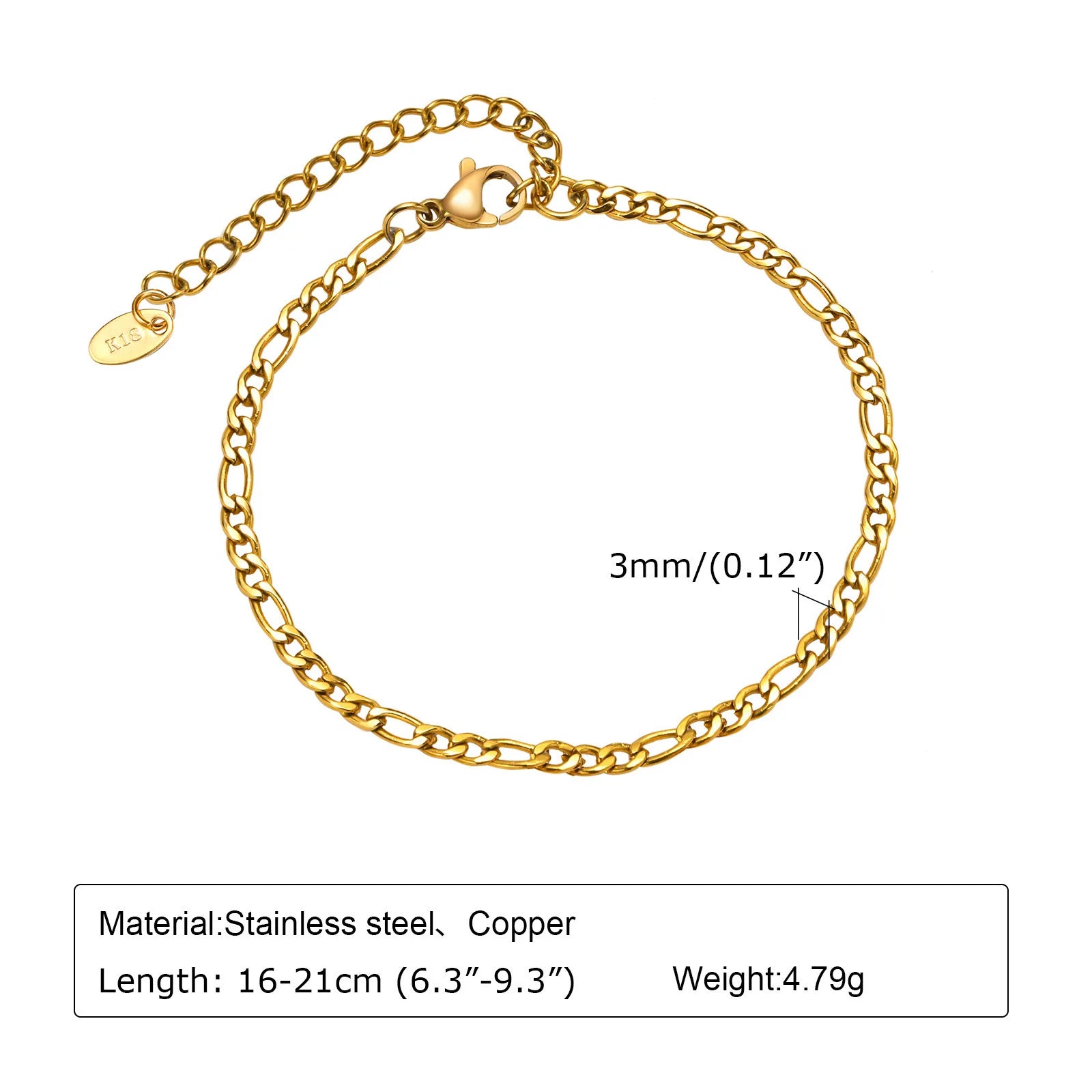 Bracelet trombone réglable – Acier inoxydable