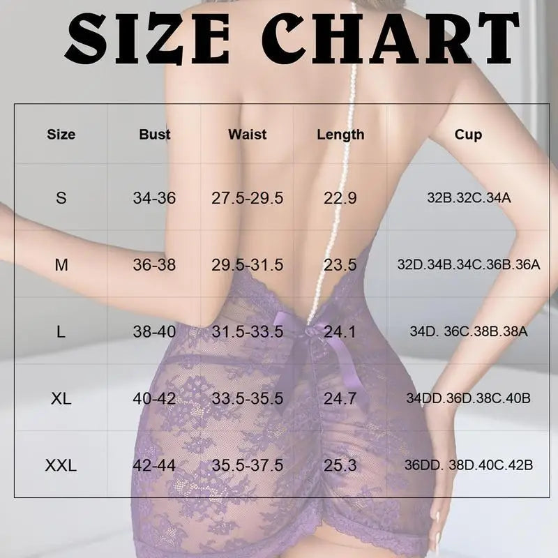 Transparente schwarze Spitzen-Dessous-Bluse mit Neckholder-Perlen