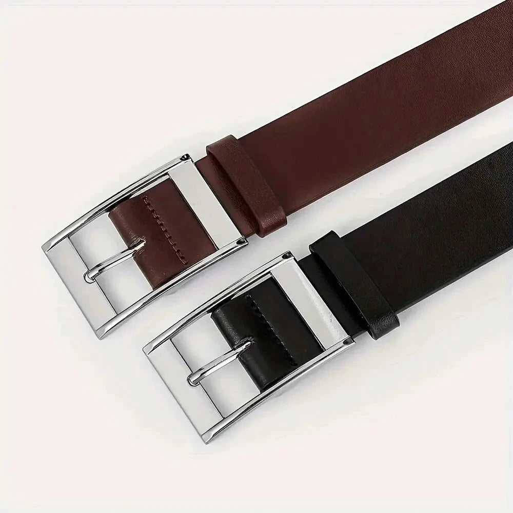 Ceinture homme cuir PU 3 cm – Boucle ardillon métal - LSDLBoutique