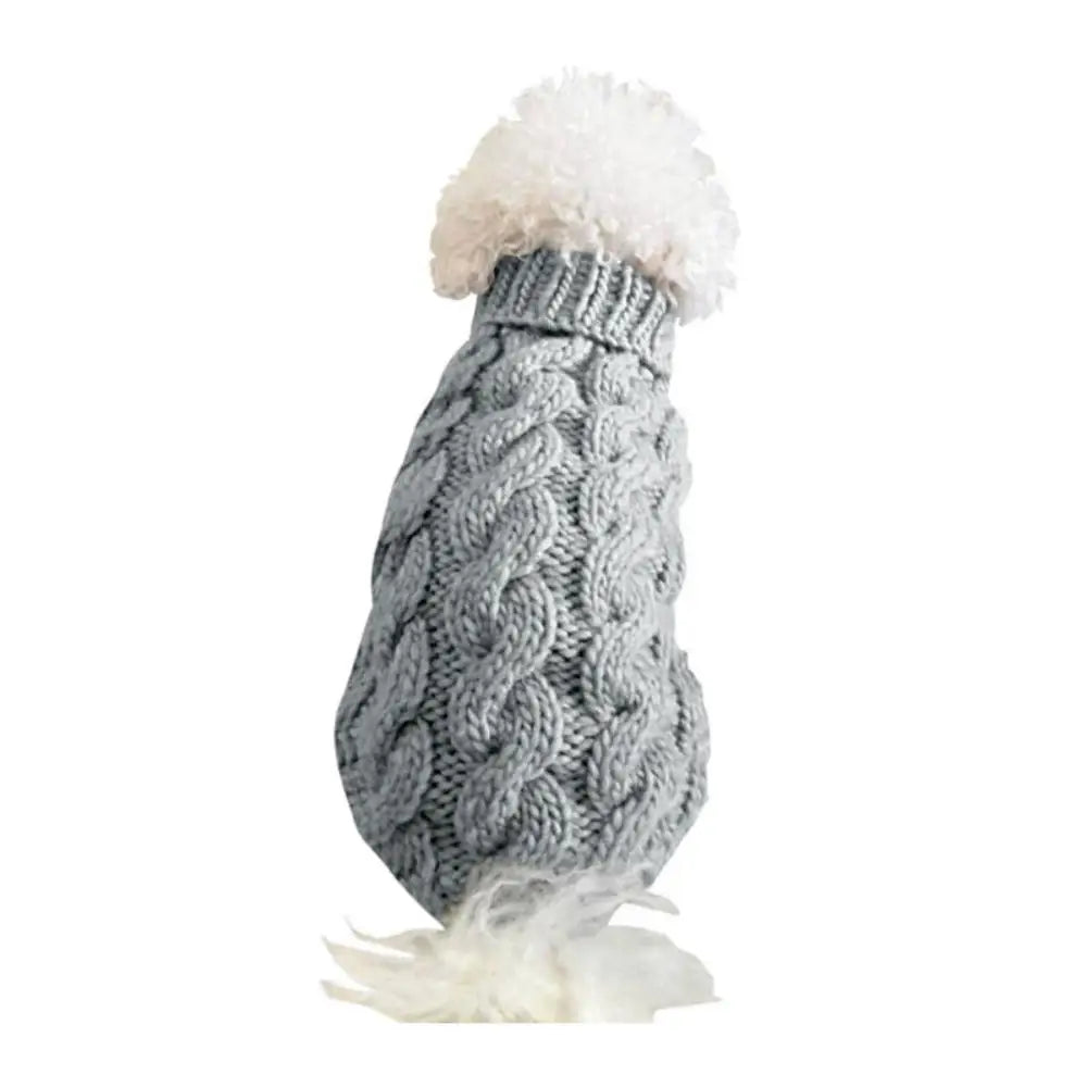 Pull Pour Chien Tricot Torsadé Automne Hiver Chaud Doux
