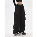 Beysaurt Women's Harajuku Baggy Cargo Pants with Elastic Waist