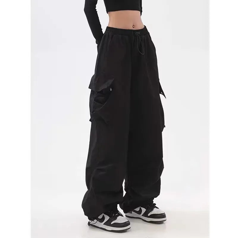 Pantalon Cargo Femme Harajuku Baggy Taille Élastique Beysaurt