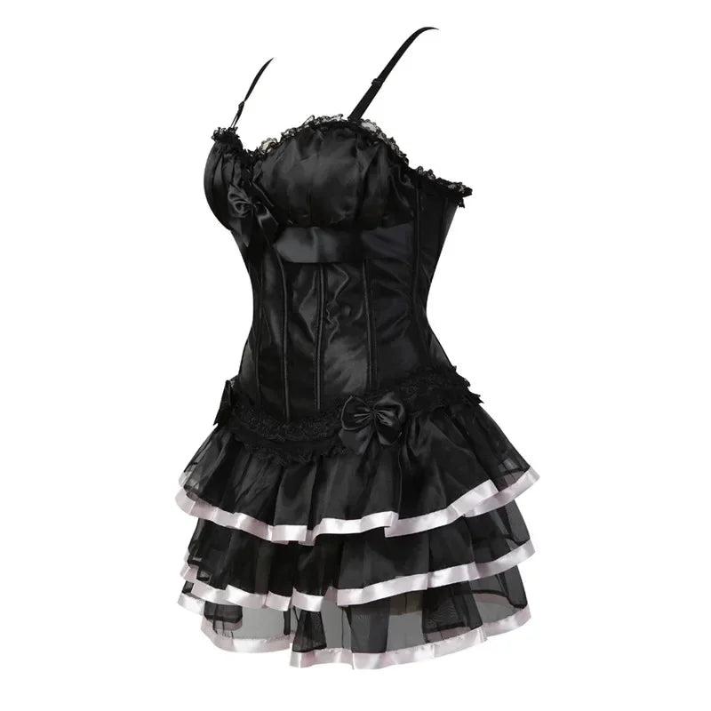 Robe corselet bretelles et jupe – Grande taille disponible