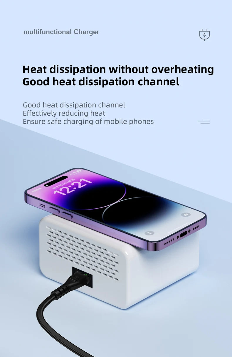 Tensa Station De Charge USB Sans Fil 8 Ports Qi PD